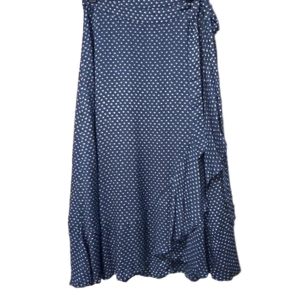 Lucky Brand Asymmetrical Navy-Blue Wrap Skirt Size M - Picture 7 of 7